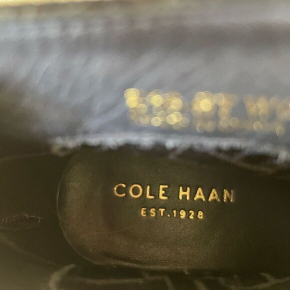 Cole Haan high heeled black suede booties - Picture 7 of 12